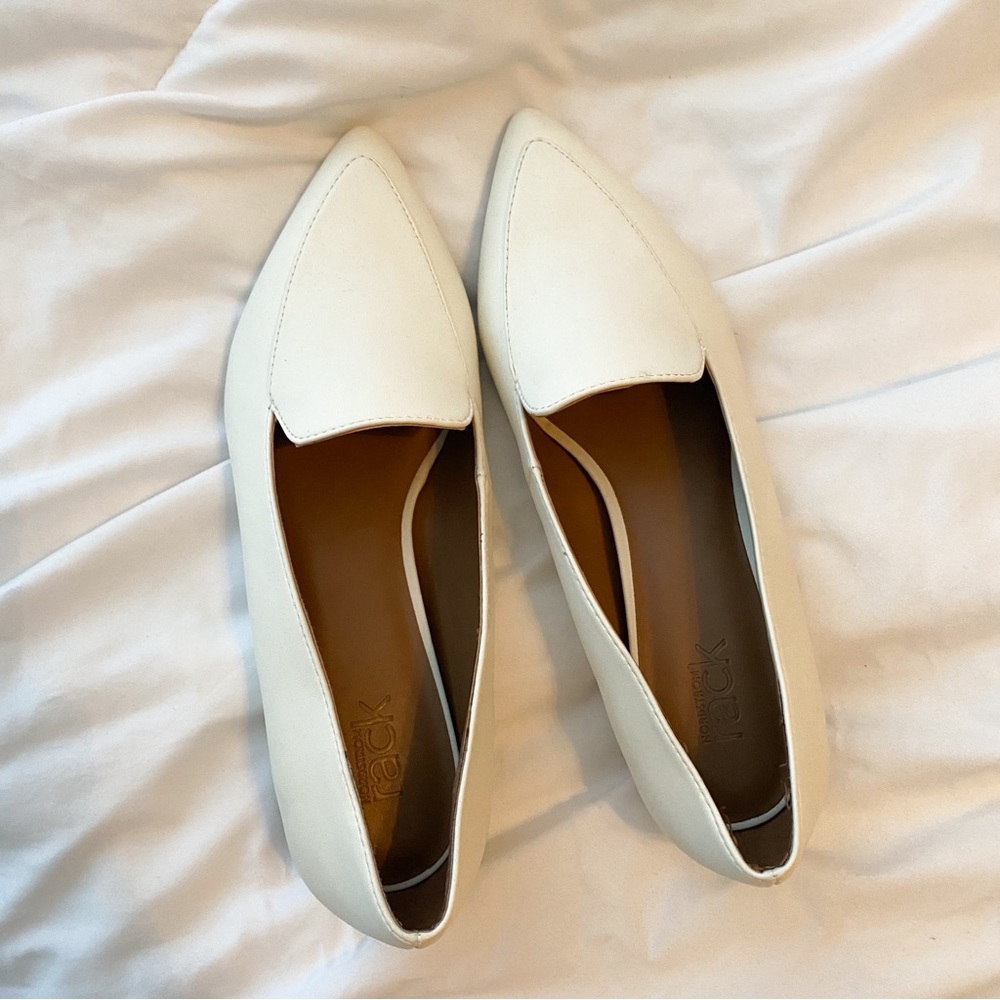 White Nordstrom Rack Flats